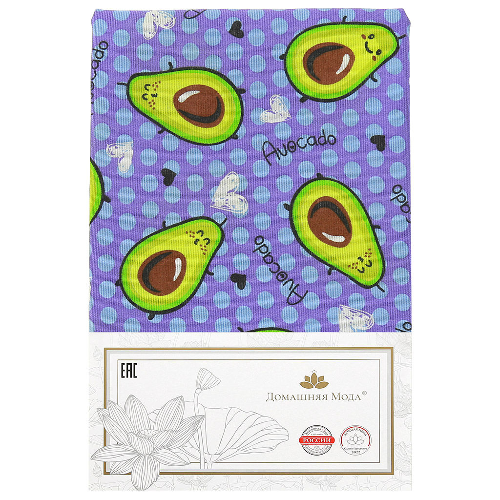 Скатерть 120х145см Авокадо, вид 2/2, длина стола до 105см, на 4 персоны, рогожка (хлопок 100%) 171г/м2, упаковка классическая, пакет ПВХ 28х41см, Домашняя мода (Россия)  фото 4
