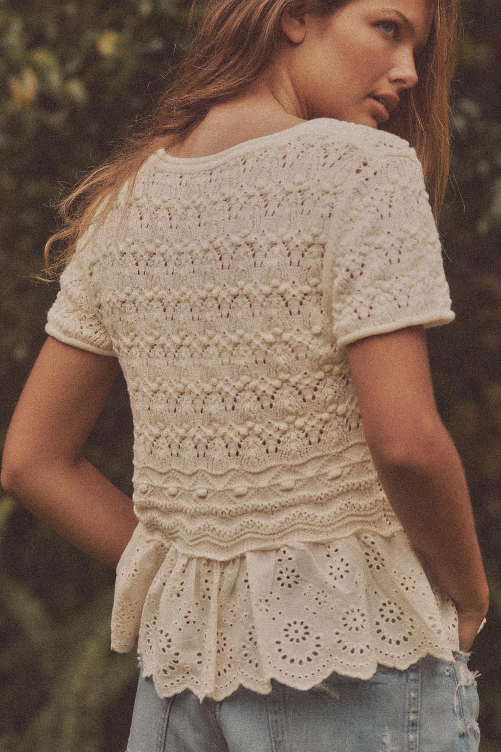 ROMANTIC KNIT TOP WITH TRIMS - Zara фото 4