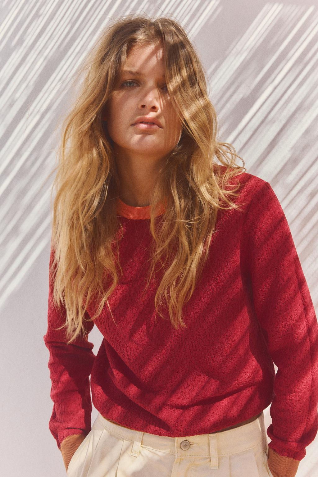 COLOUR BLOCK KNIT SWEATER - Zara фото 2