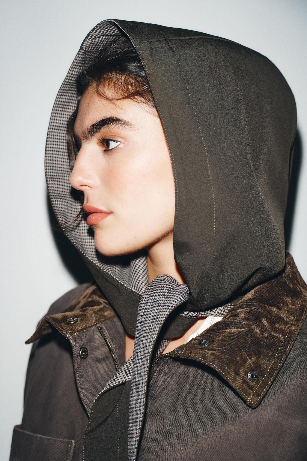 CHECK COMBINATION HOOD - Zara фото 2