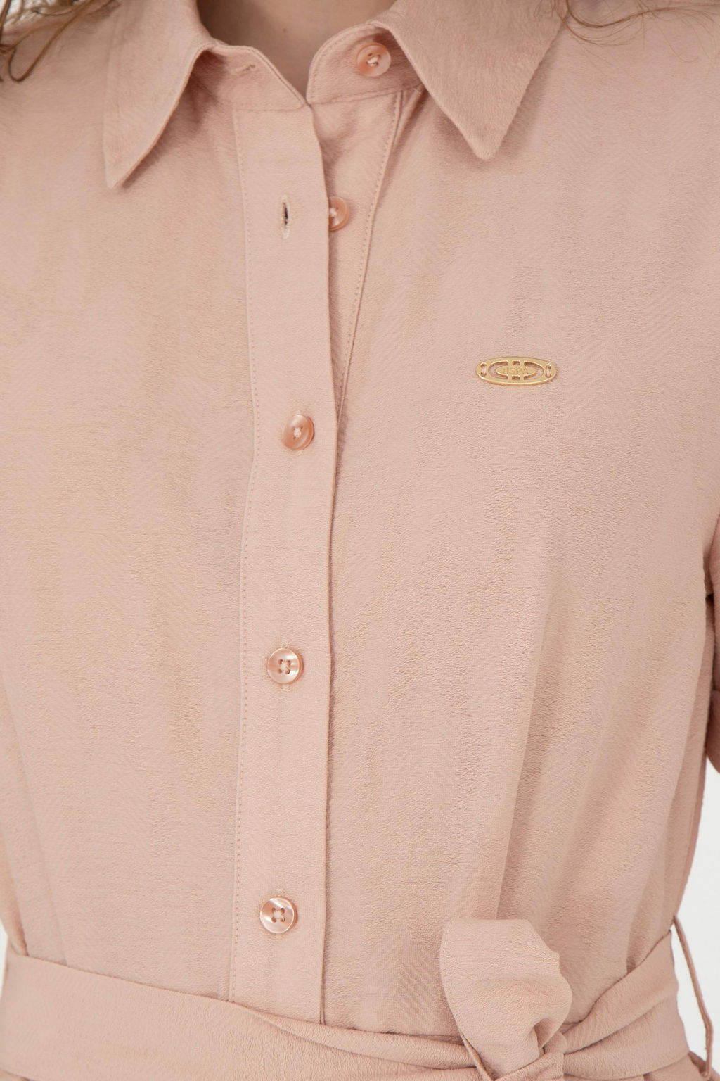 Женское тканое платье цвета лосося - U.s. polo assn фото 14