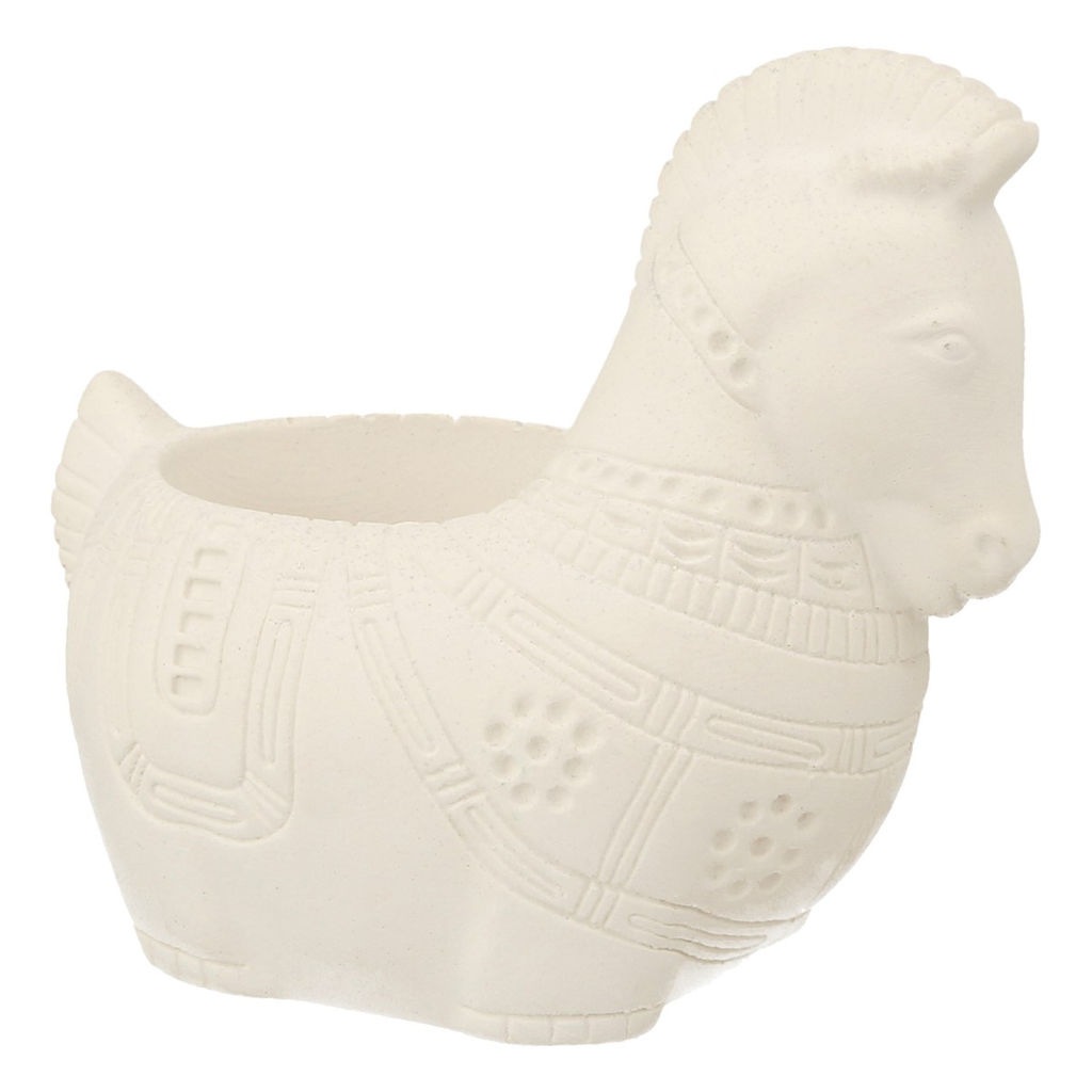 Заготовка для декорирования Love2art ТА-11 Кашпо гипс 8 х 9 х 6 см 1 шт Лошадка с орнаментом