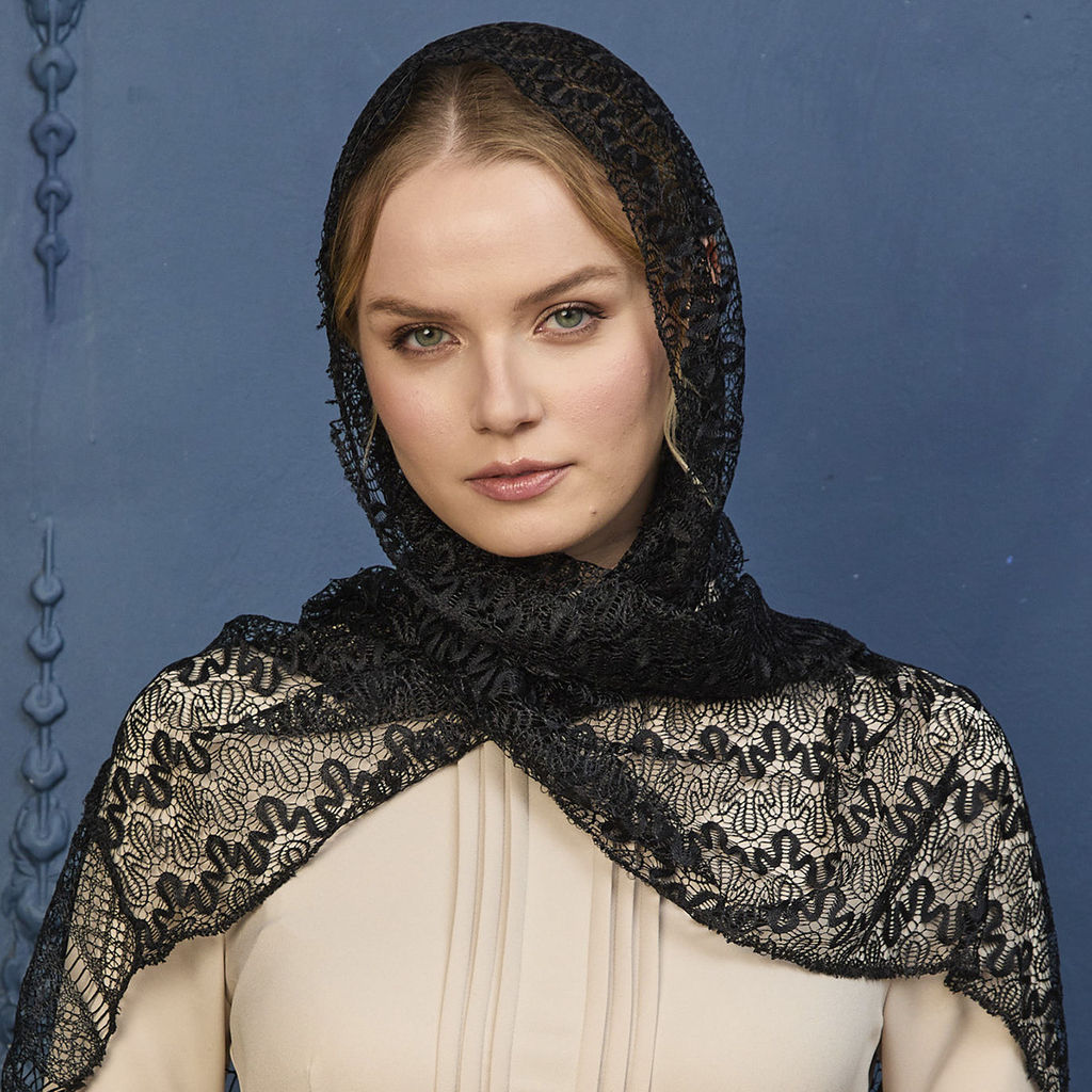 Палантин 160 х 45 см, цвет черный - Мастерская ПОКРОВ фото 4