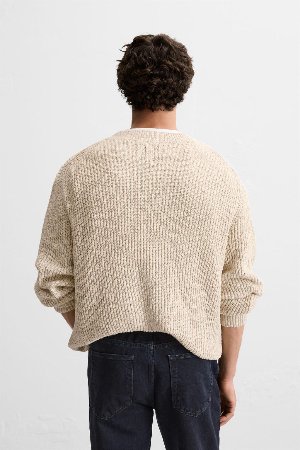 BOUCLE TEXTURE SWEATER - Zara фото 3