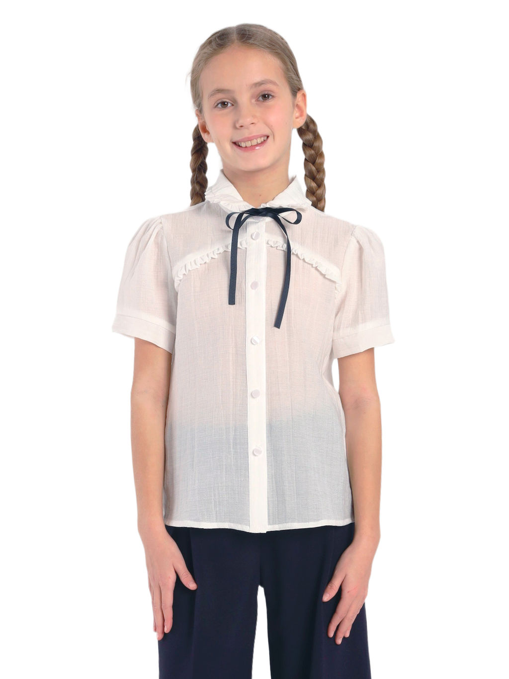 Школьная блузка для девочки О76992 - Карамелли фото 7