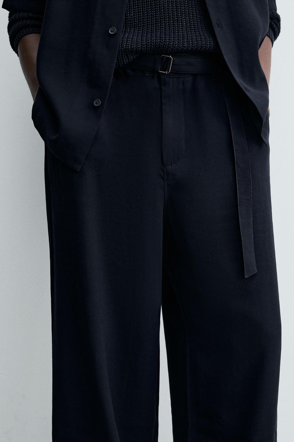 RELAXED FIT TROUSERS WITH BELT - Zara фото 6