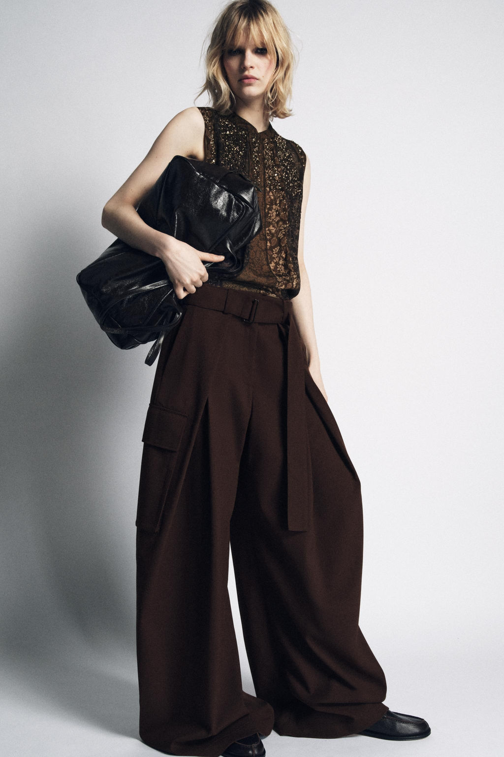 ZW COLLECTION PATCHWORK TOP - Zara фото 6