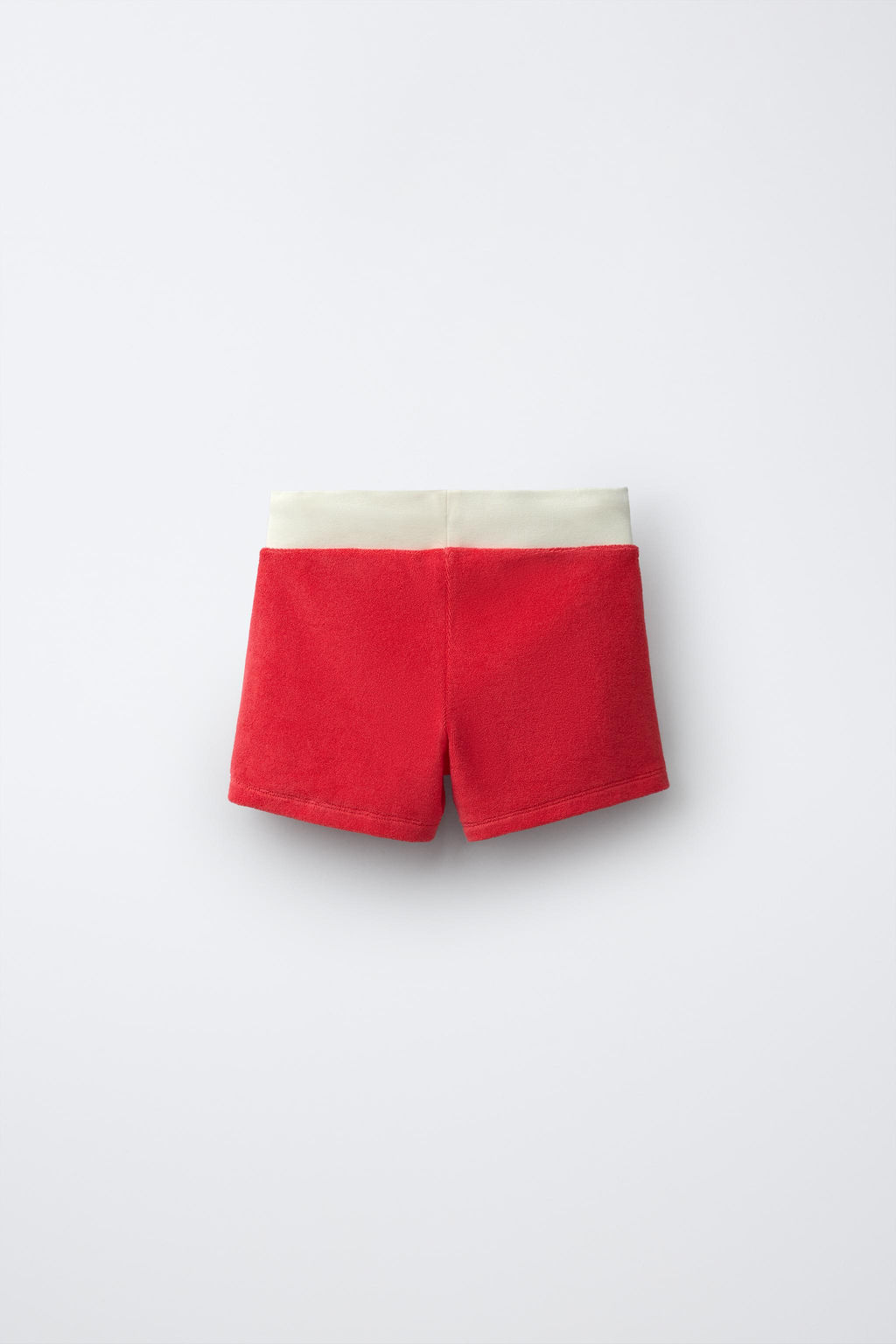 BERMUDA EFECTO TOALLA HIBISCUS / Rojo