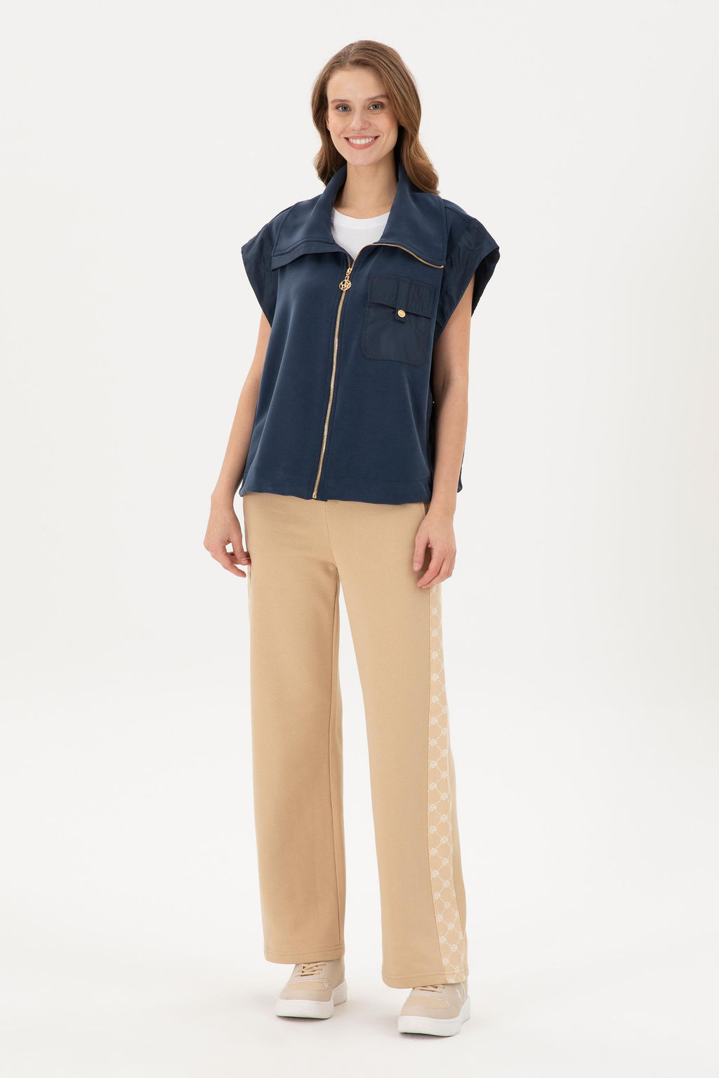 Женский темно-синий вязаный жилет - U.s. polo assn фото 4