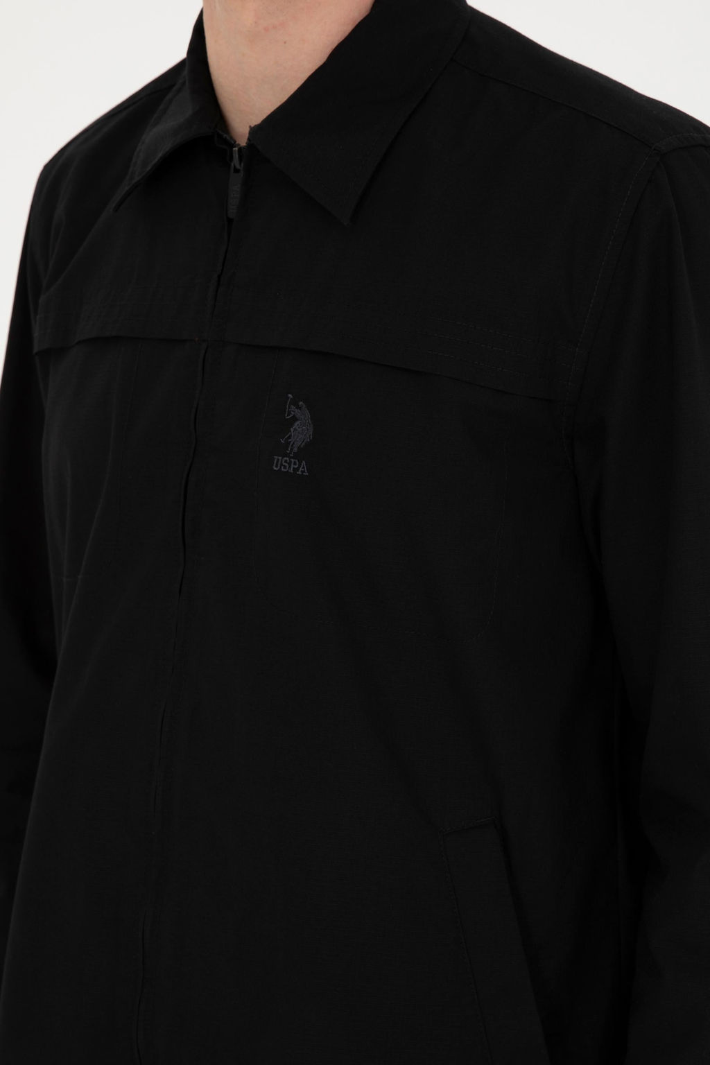 U. S. Polo Assn / Мужская черная рубашка с длинным рукавом - U.s. polo assn фото 14