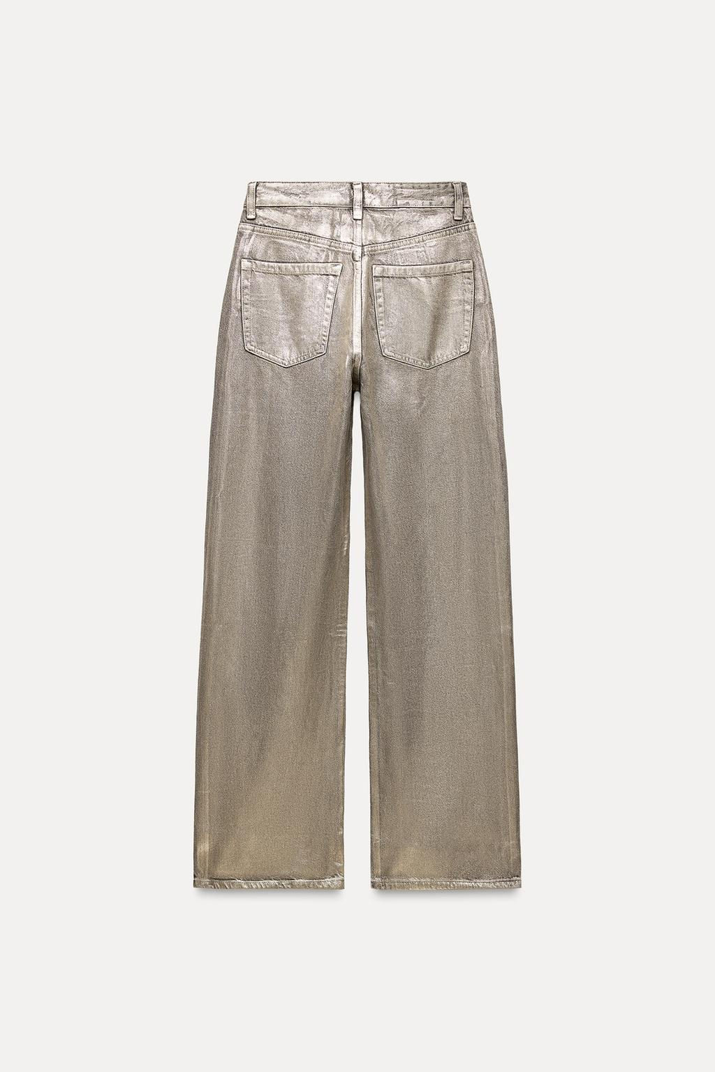 TRF LOOSE FOIL MID-WAIST JEANS - Zara фото 7