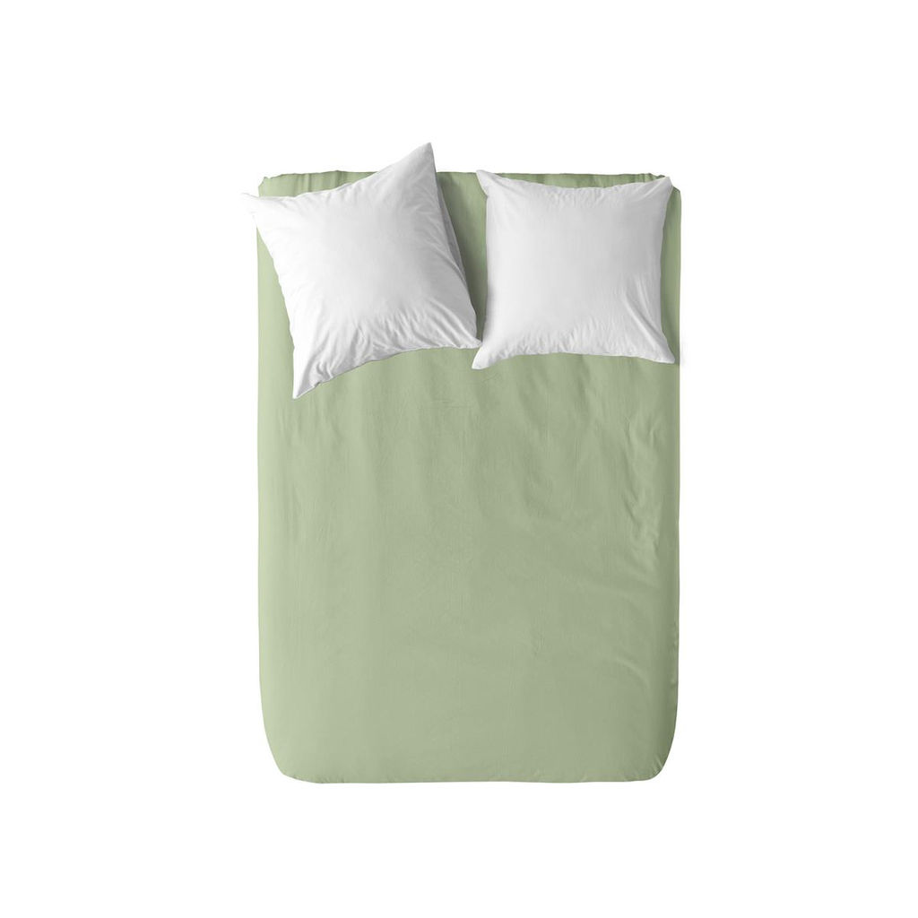 Простыня на резинке перкаль Актив 200х160х25 "Wenge" рис. 86024-12 Smoke green