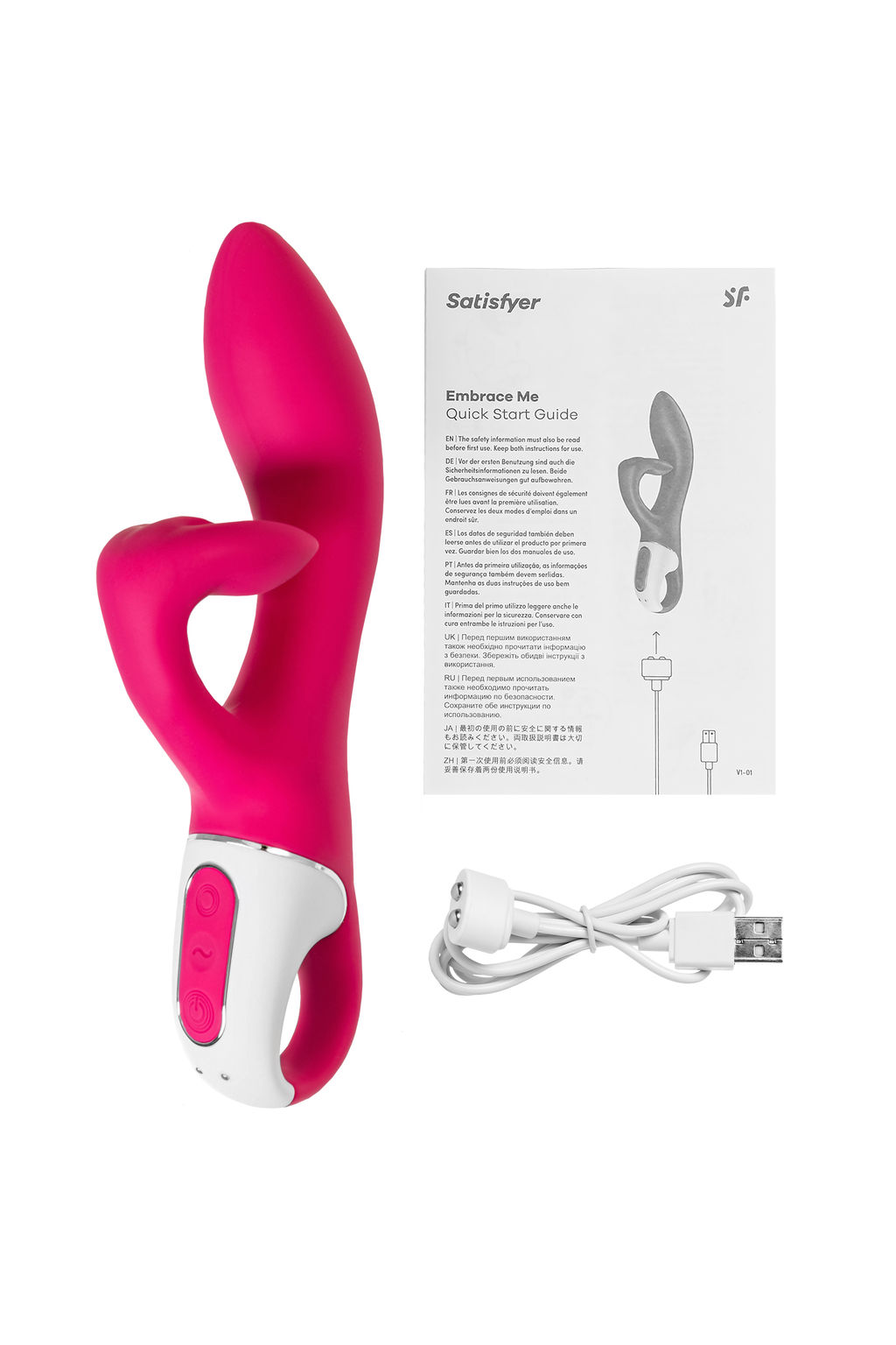 Нереалистичный вибратор Satisfyer Embrace me, силикон, красный  фото 8