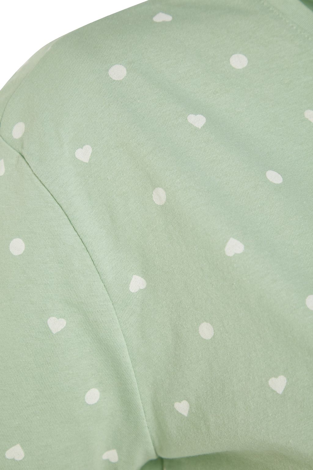 Trendyolmilla Beyaz %100 Pamuklu Puantiyeli ve Kalpli Sortlu Orme Pijama Tak?m? THMSS21PT1485 фото 29