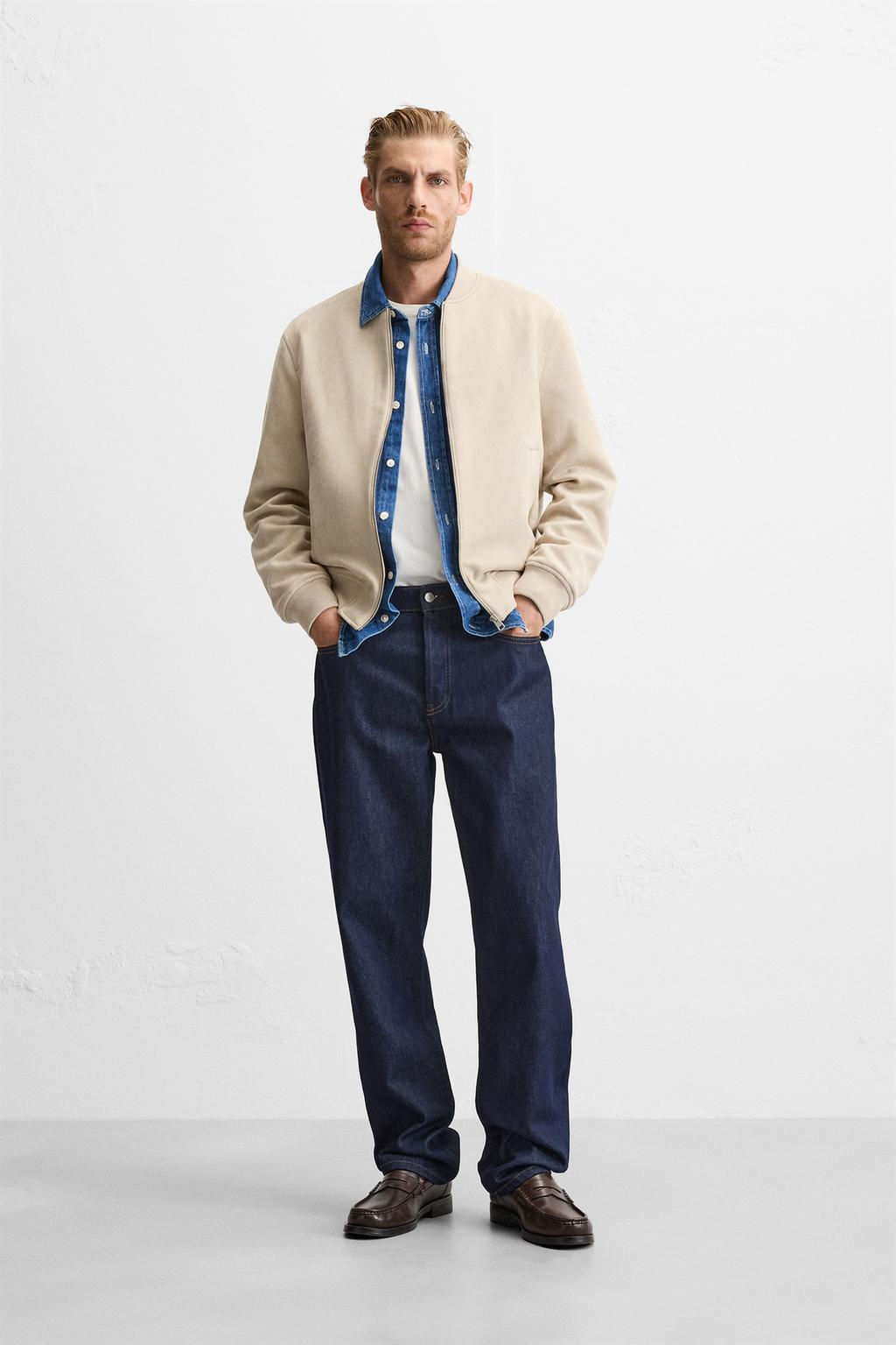 FAUX SUEDE BOMBER JACKET - Zara фото 20