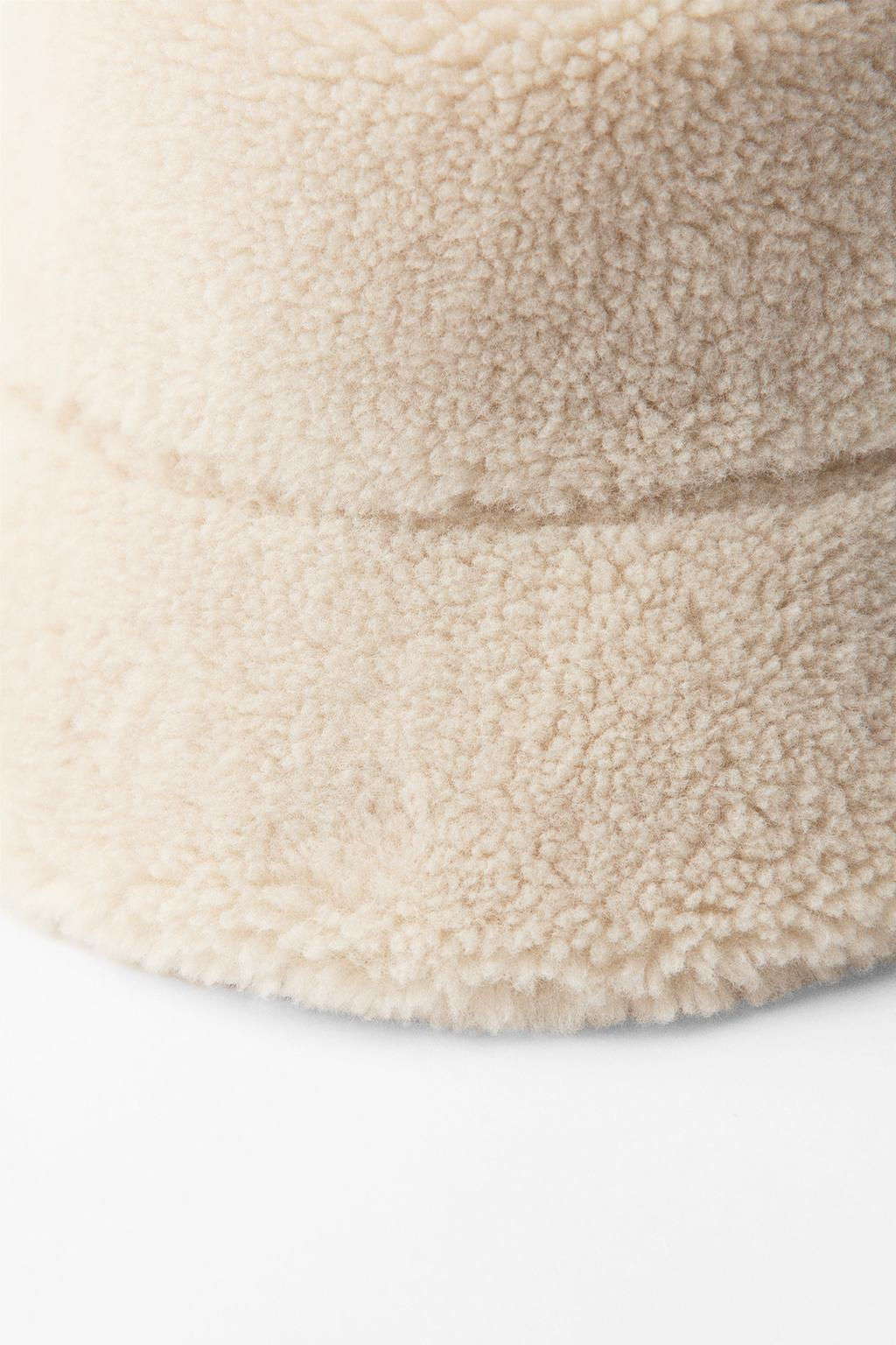 FAUX SHEARLING BUCKET HAT - Zara фото 4