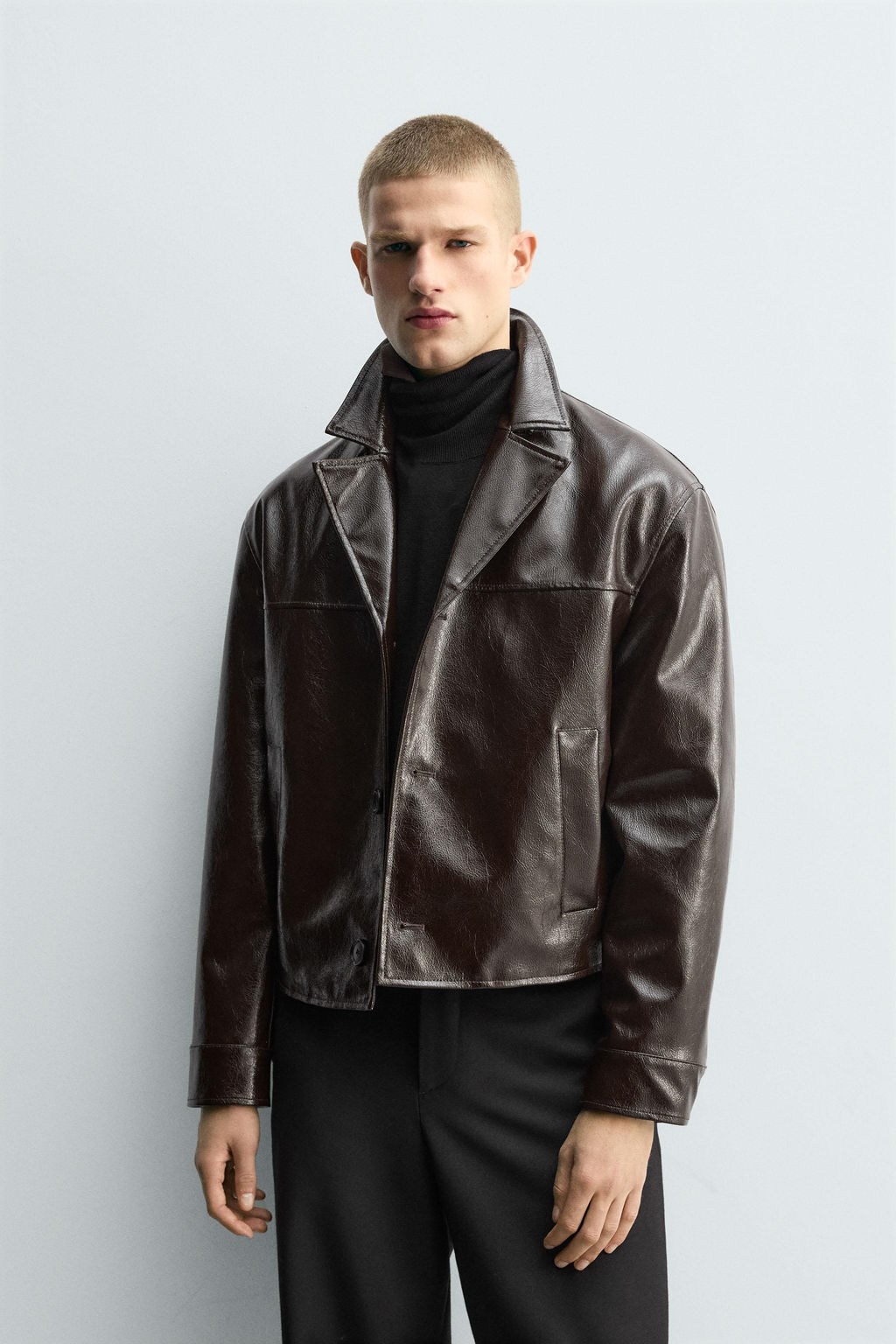 LEATHER EFFECT JACKET - Zara фото 2