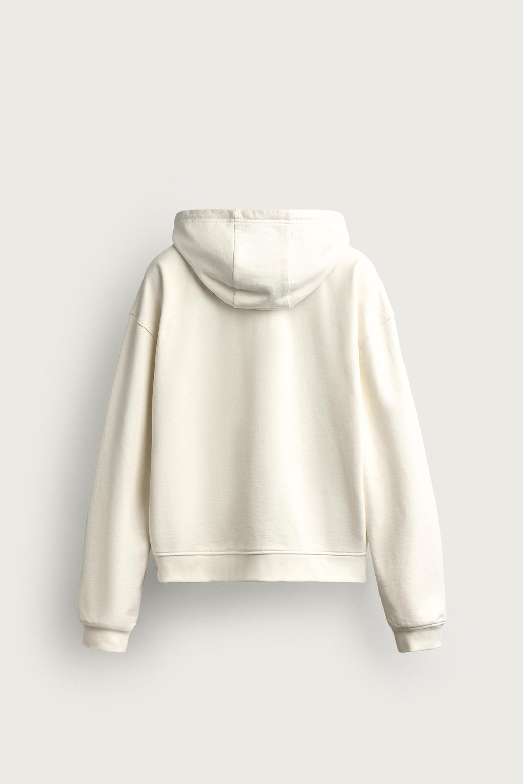 SUDADERA REGULAR FIT CAPUCHA CREMALLERA / Crudo - Zara фото 8