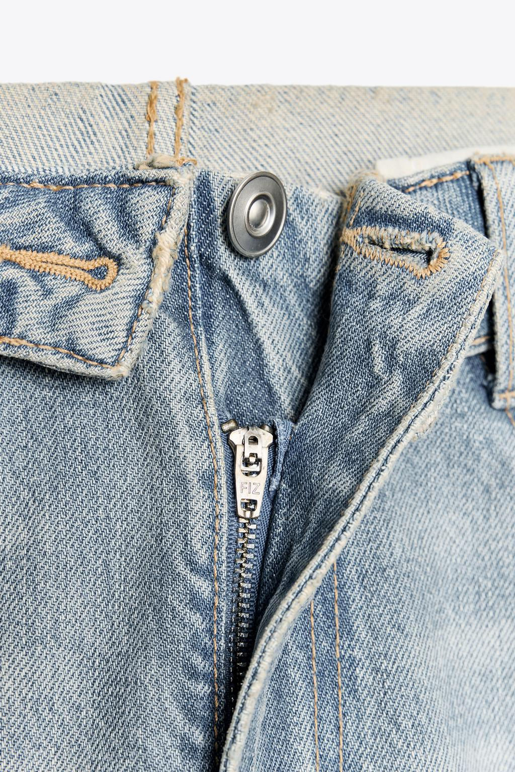 TRF FOLDED HIGH-WAIST JEANS - Zara фото 8