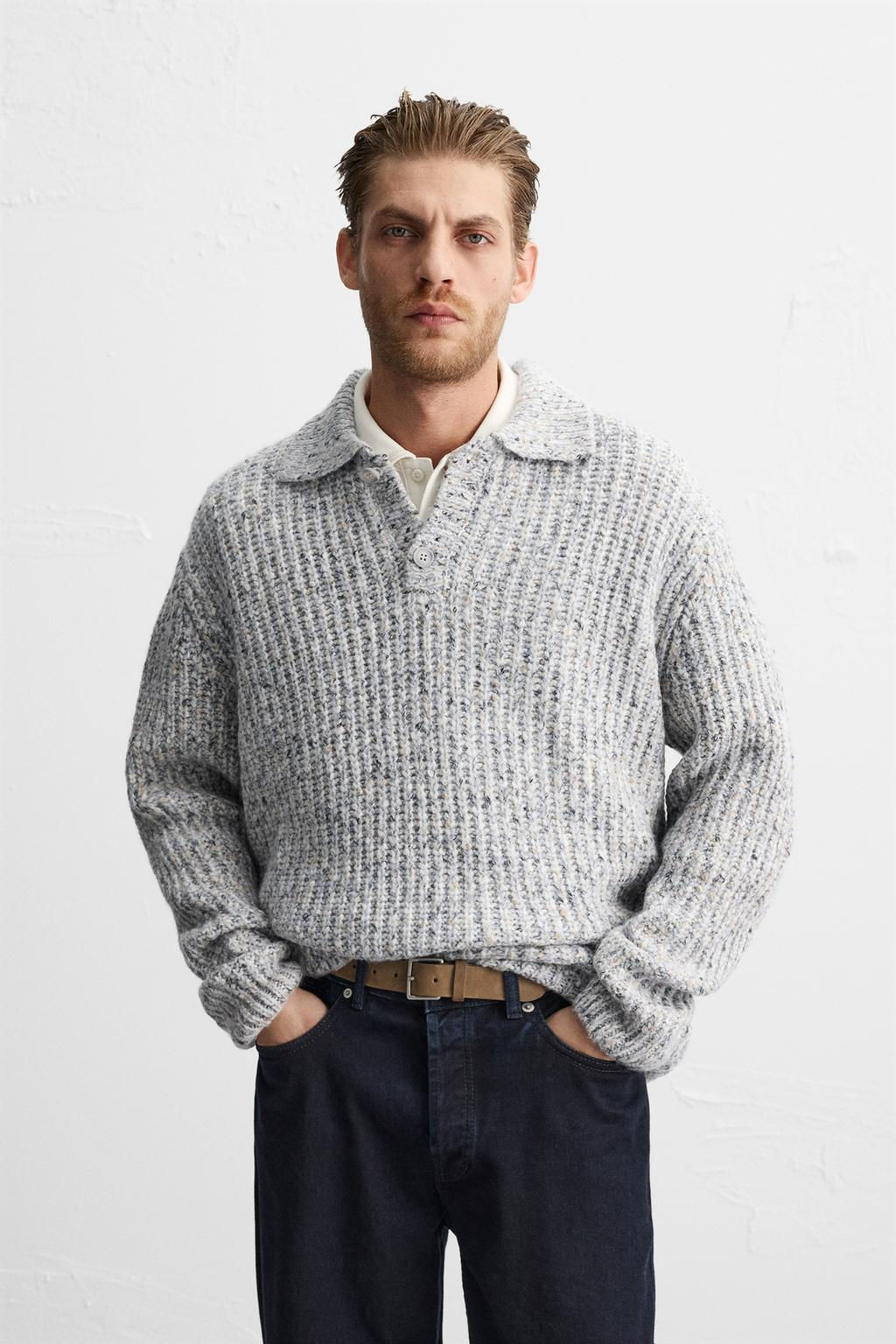 TEXTURED KNIT POLO SHIRT - Zara фото 2