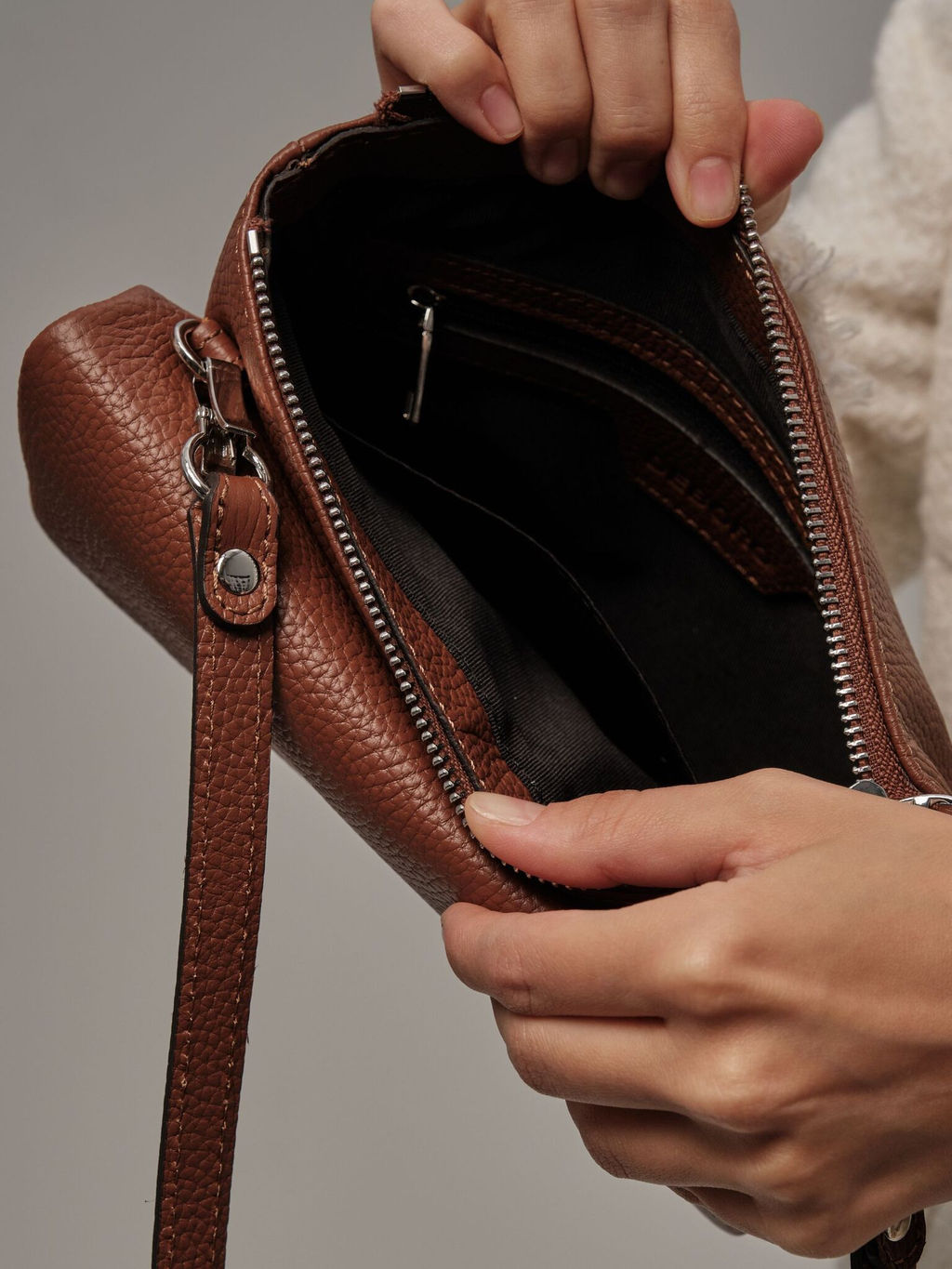 Сумка кожаная на плечо кросс-боди Deboro 31069 коппер