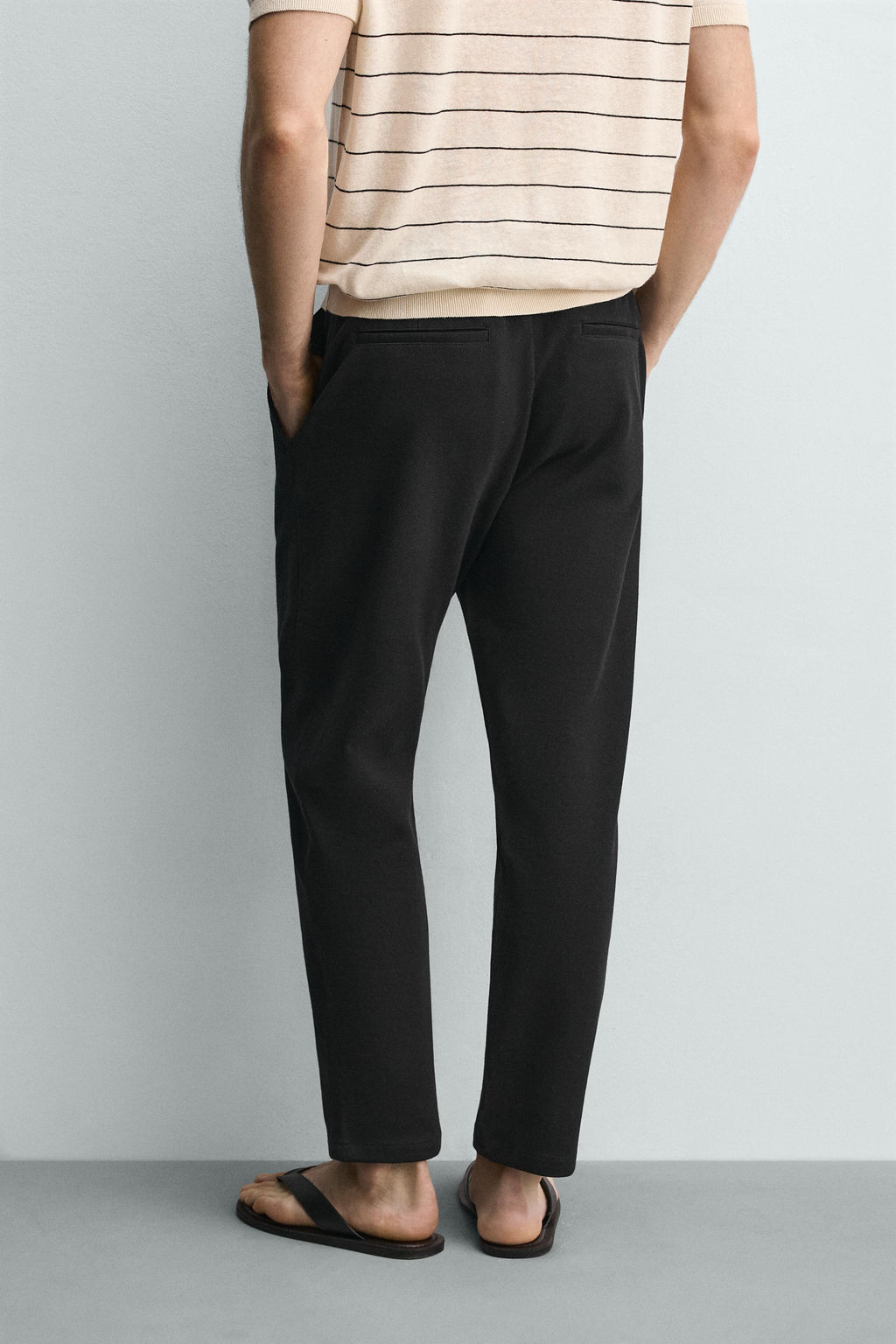PANTAL?N CINTURA JOGGER CONFORT / Negro - Zara фото 12