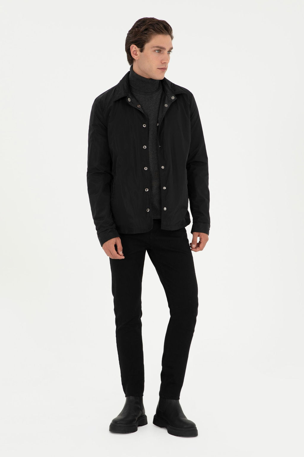 Мужская черная кожаная куртка Неожиданная скидка в корзине - U.s. polo assn фото 4