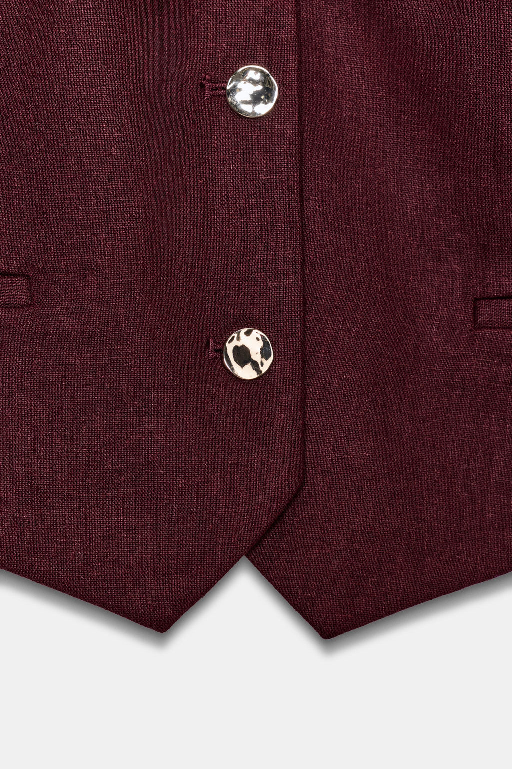 CHALECO HALTER CON LINO / Burgundy - Zara фото 8