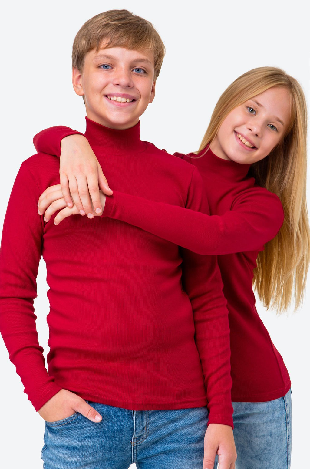 Детская базовая водолазка в рубчик Happyfox