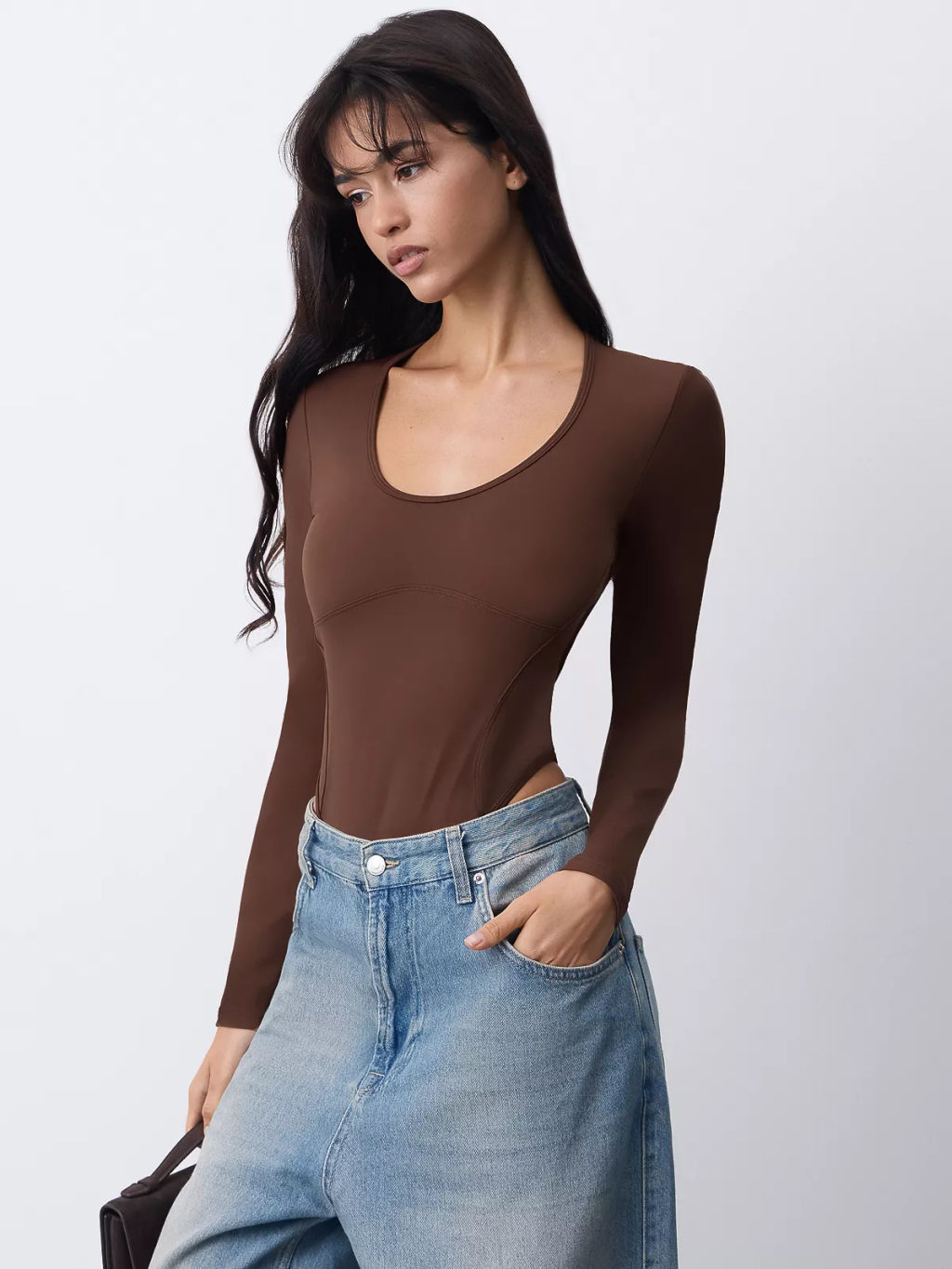 Боди с длинными рукавами