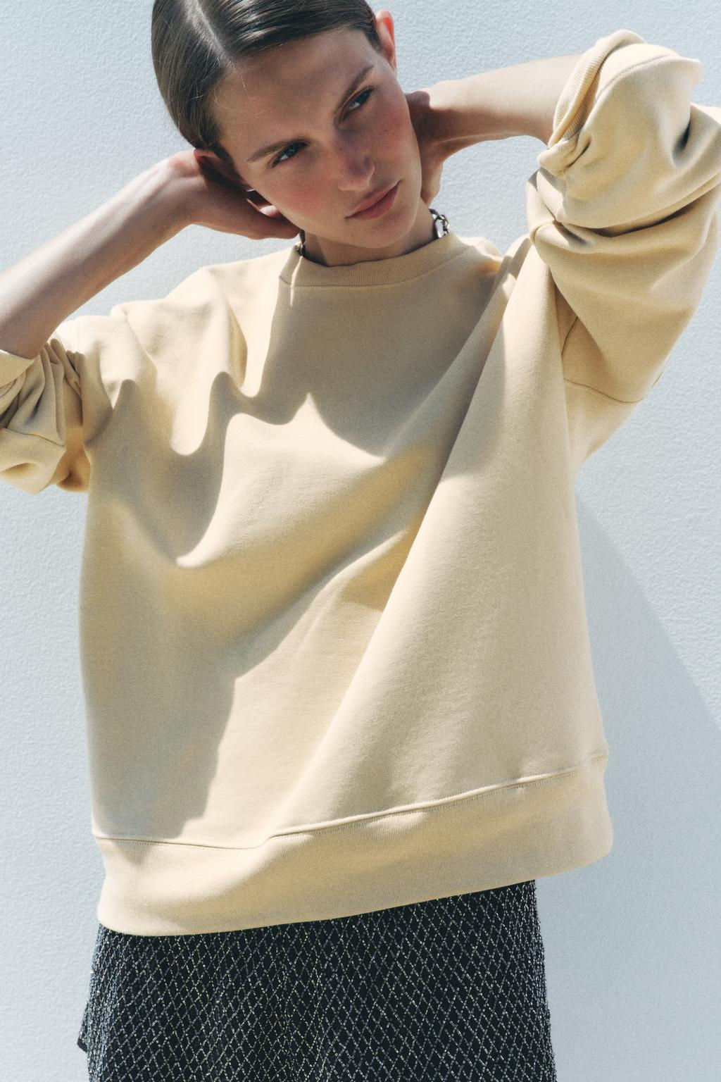 SOFT HEAVY COTTON SWEATSHIRT - Zara фото 10