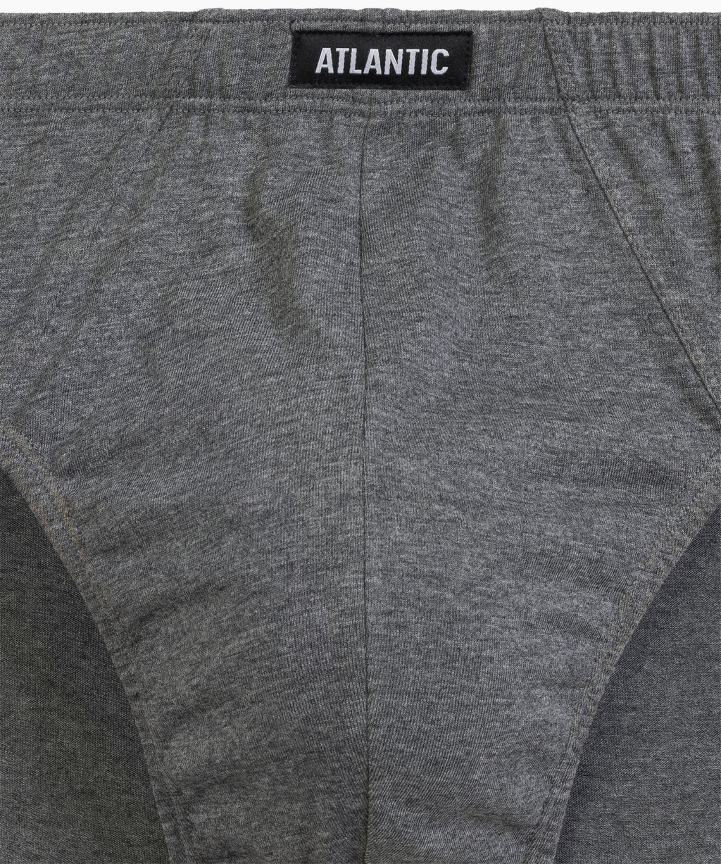 ATLANTIC 3BMP-006 Трусы классика Basic - набор 3 шт. черный + серый меланж + темно-серый меланж  фото 7
