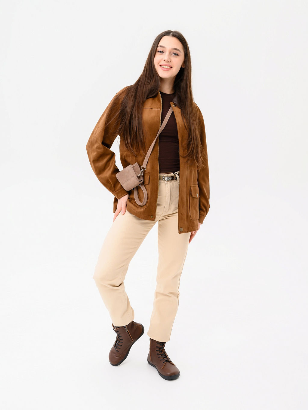 Босоногие ботинки 351.NATAbl.Светло-коричневый оттима/шерсть