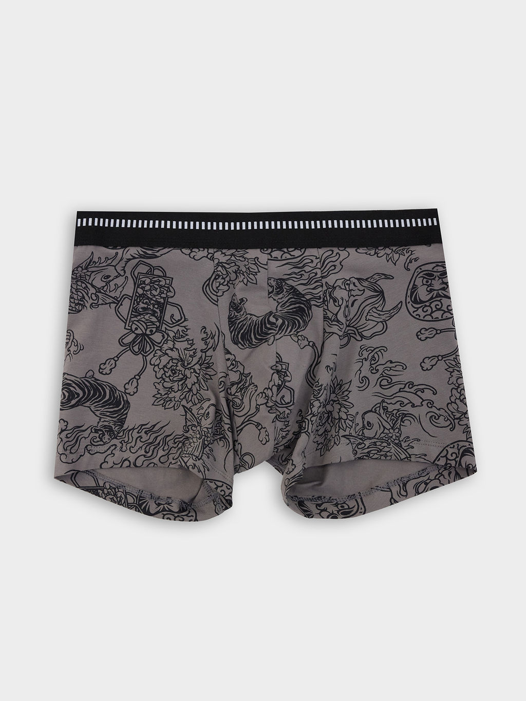 Цена за 2 штуки! Трусы мужские боксеры серые с тату тату на сером4 411221 - Mark formelle фото 5