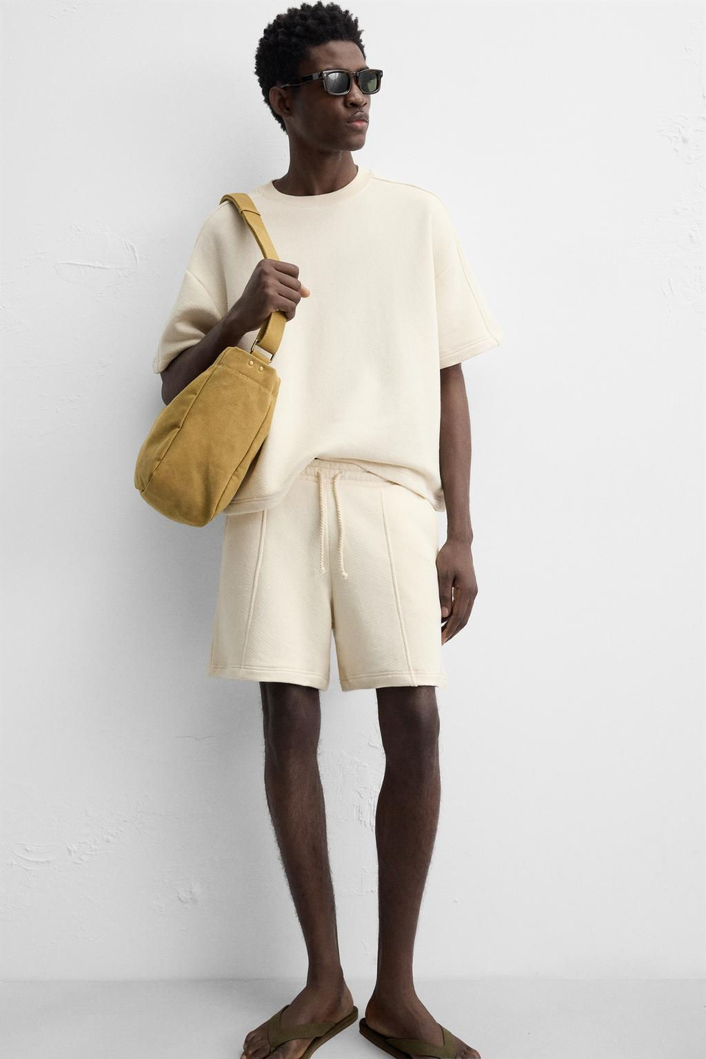 RELAXED FIT JOGGER BERMUDA SHORTS - Zara фото 5