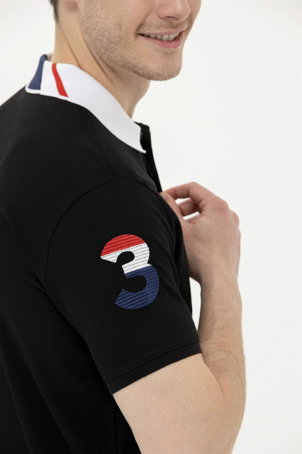 U. S. Polo Assn Мужская черная базовая футболка с воротником-поло - U.s. polo assn фото 14