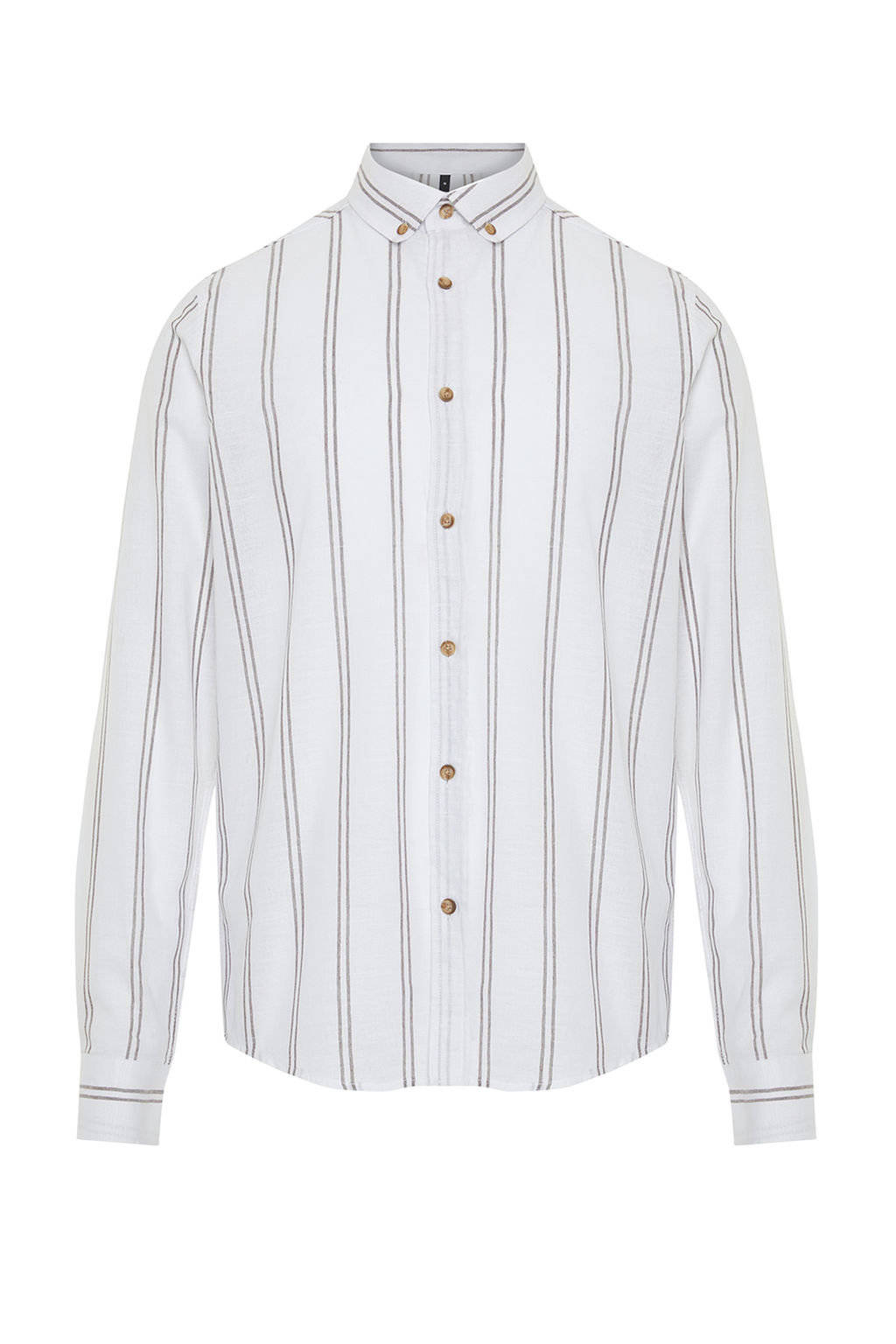 TRENDYOL MAN Beyaz Slim Fit Dugmeli Yaka Ince Cizgili Gomlek TMNSS20GO0092 - Trendyolmilla фото 23