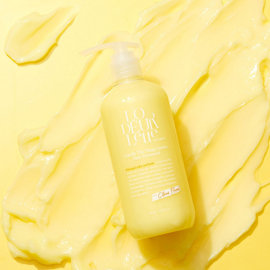 LODEURLETTE Парфюмированная маска для волос c ароматом иланг-иланг и мандарина / In England Colorfit The Ylang Garden Hair Treatment, 500 мл