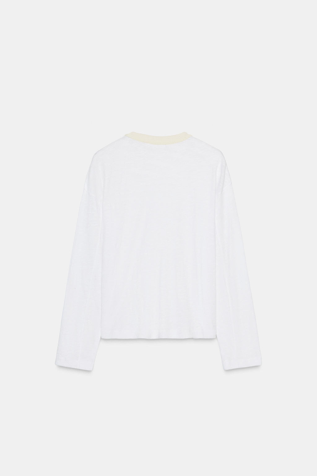 CONTRAST NECK T-SHIRT - Zara фото 7