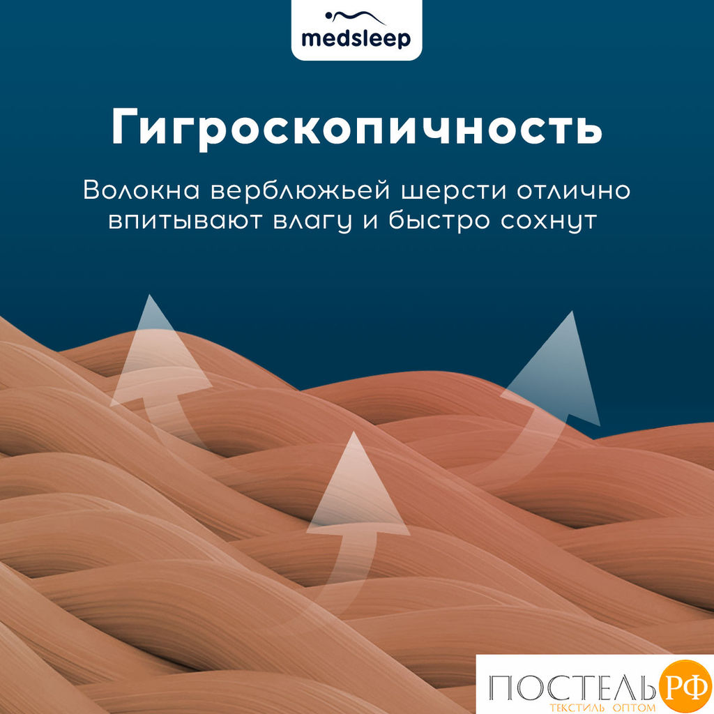 MEDSLEEP CAMEL WOOL Одеяло 200х220, 1пр., микробамбук/шерсть/микроволокно  фото 16