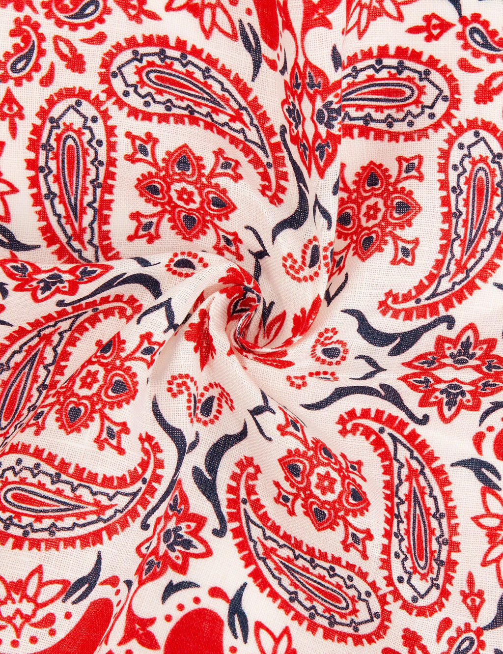 Бордовый льняной платок - Cacharel фото 3