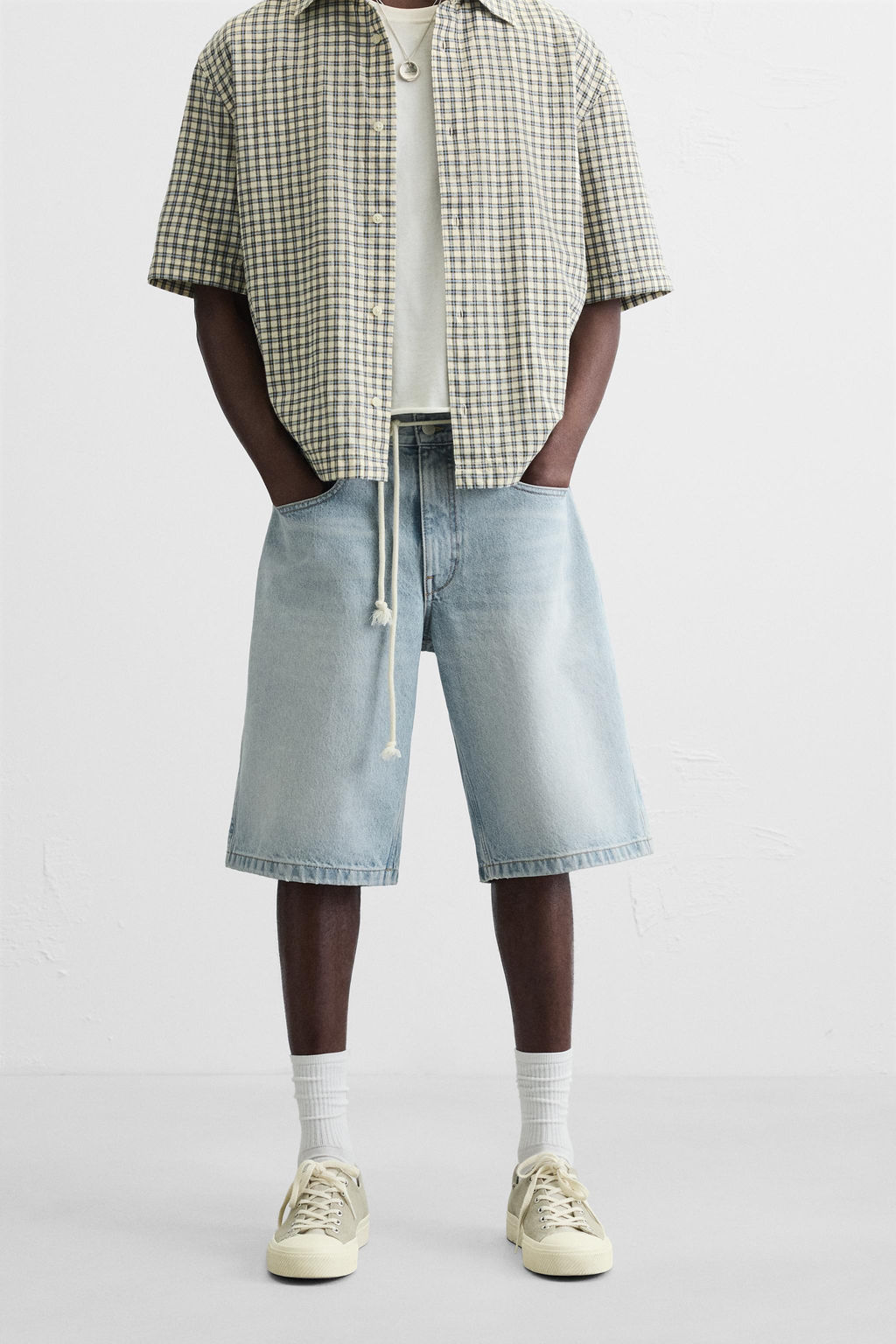 BAGGY FIT DENIM BERMUDA SHORTS - Zara фото 2