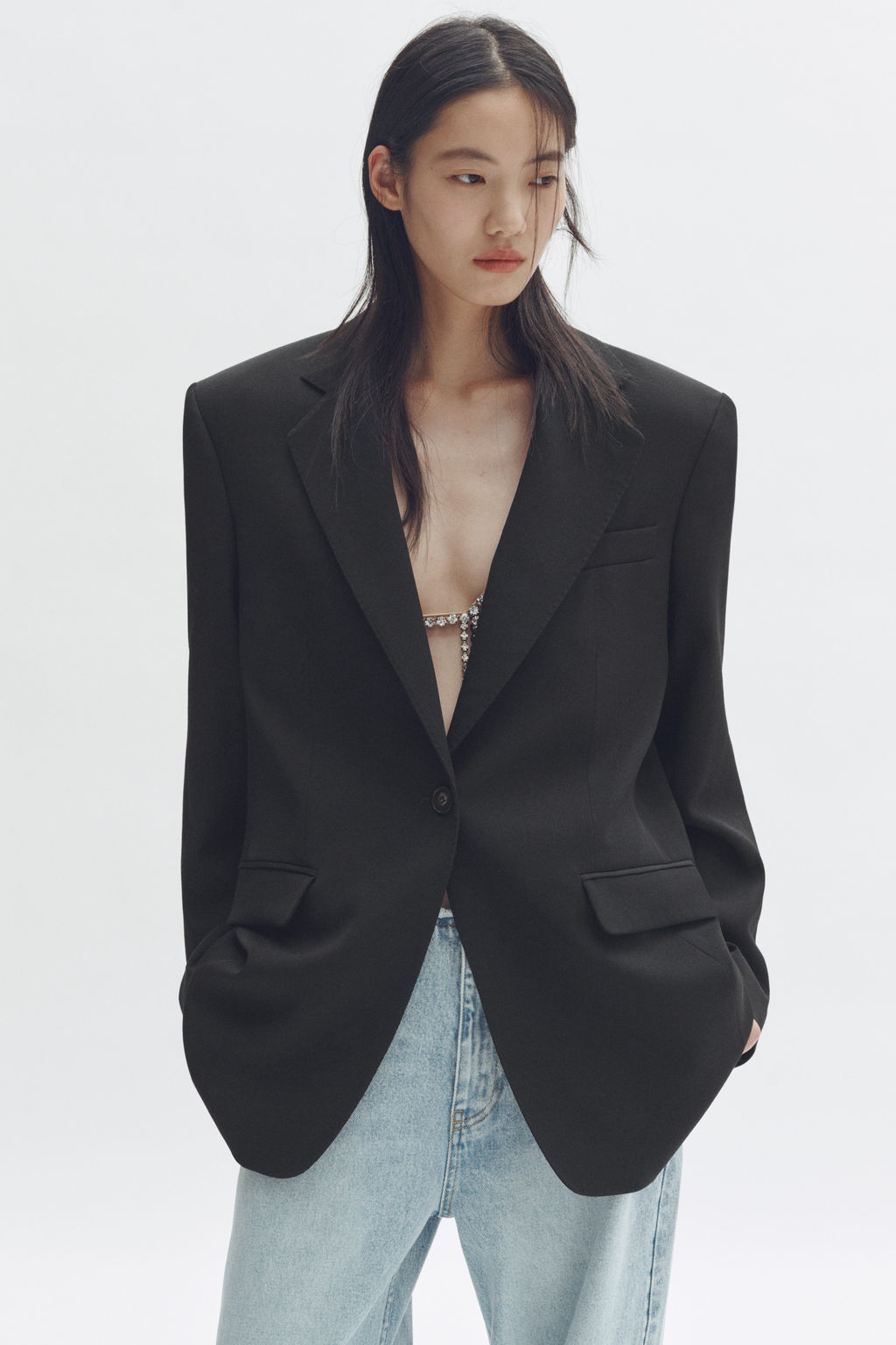 Blazer de botonadura sencilla en lana - H&m фото 4