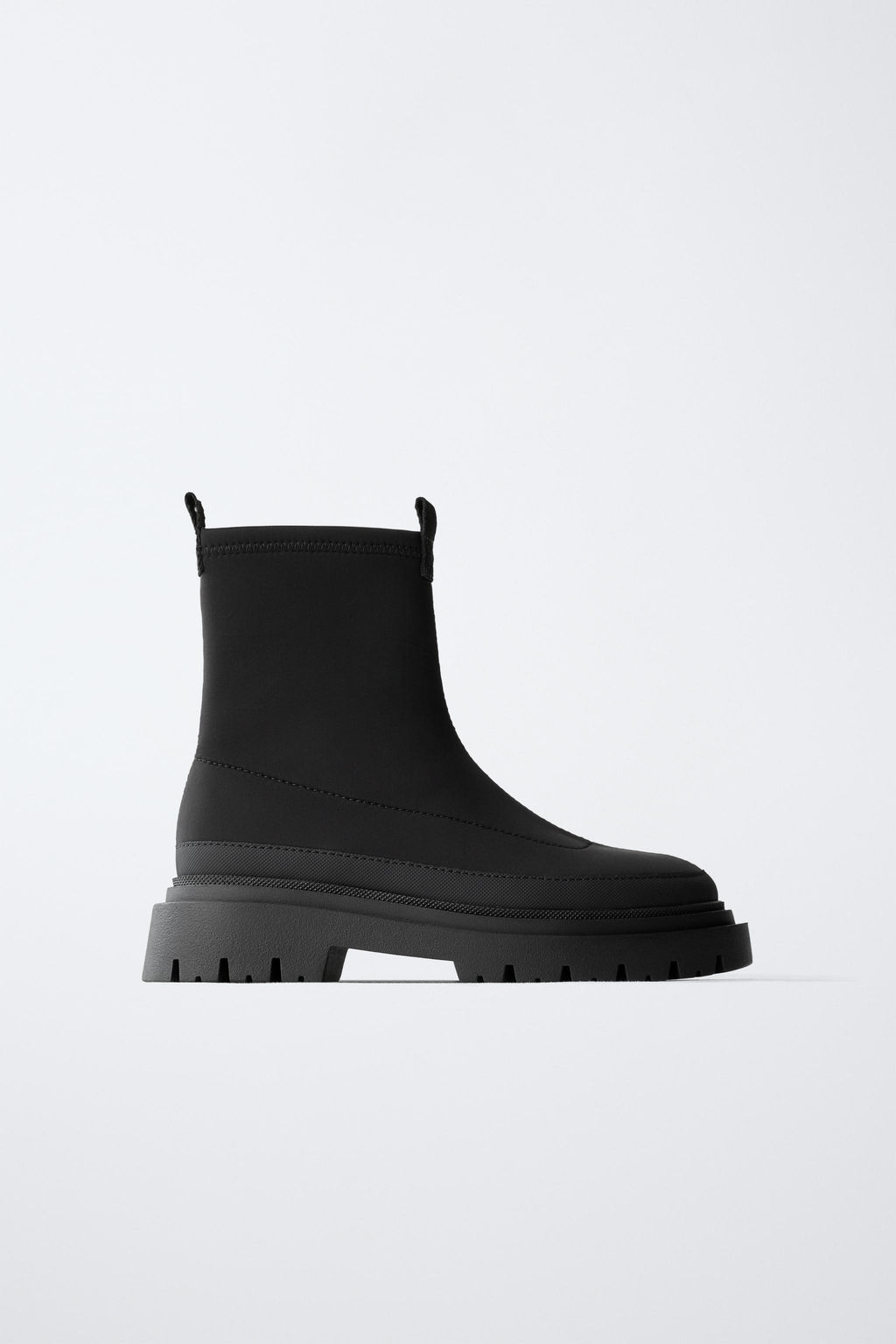 WATER-REPELLENT SOCK-STYLE ANKLE BOOTS