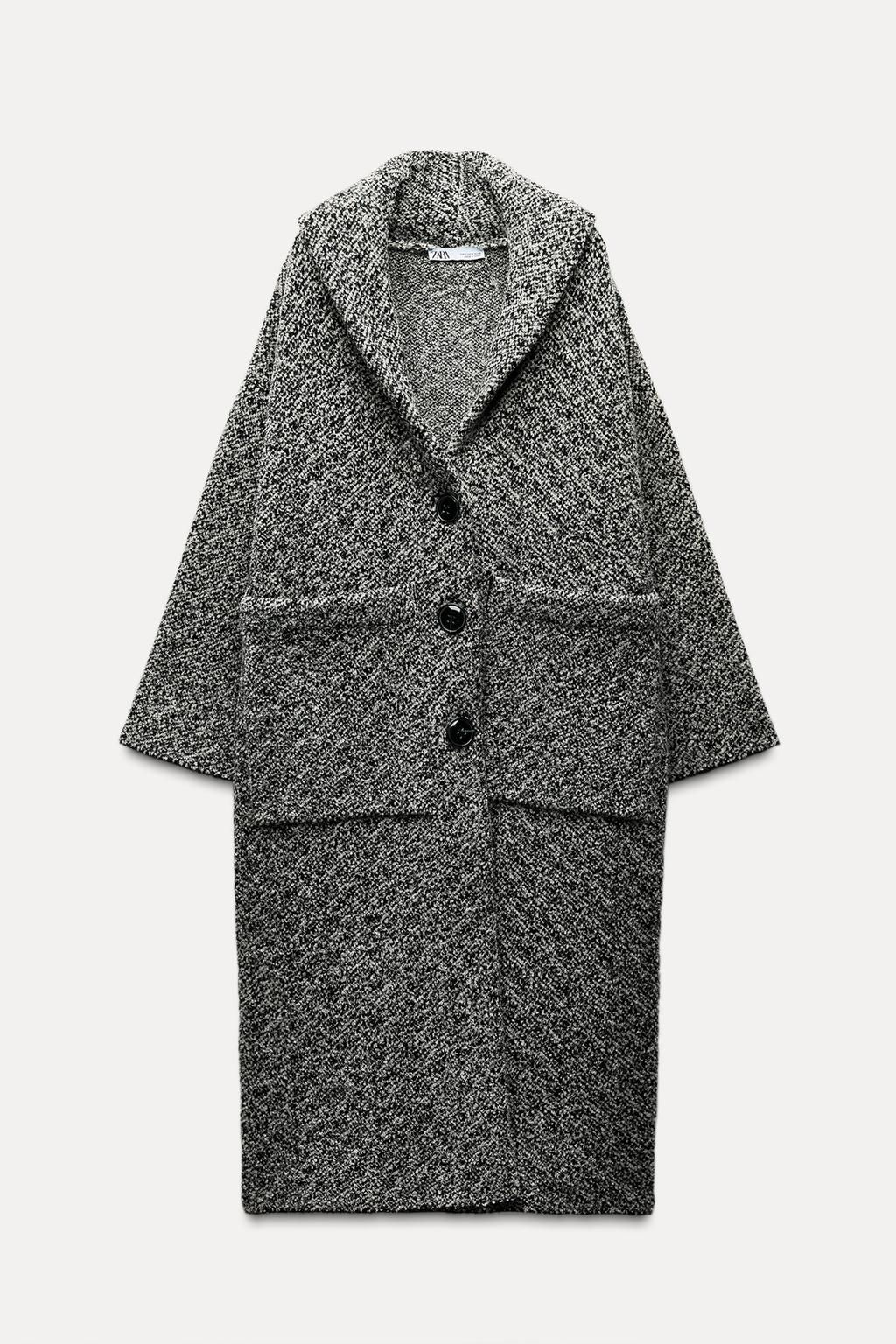 WRAP COLLAR KNIT COAT - Zara фото 7