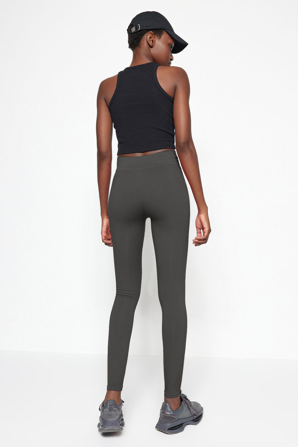 TRENDYOLMILLA Siyah Seamless/Dikissiz Tam Boy Orme Spor Tayt TWOAW20TA0071  фото 7