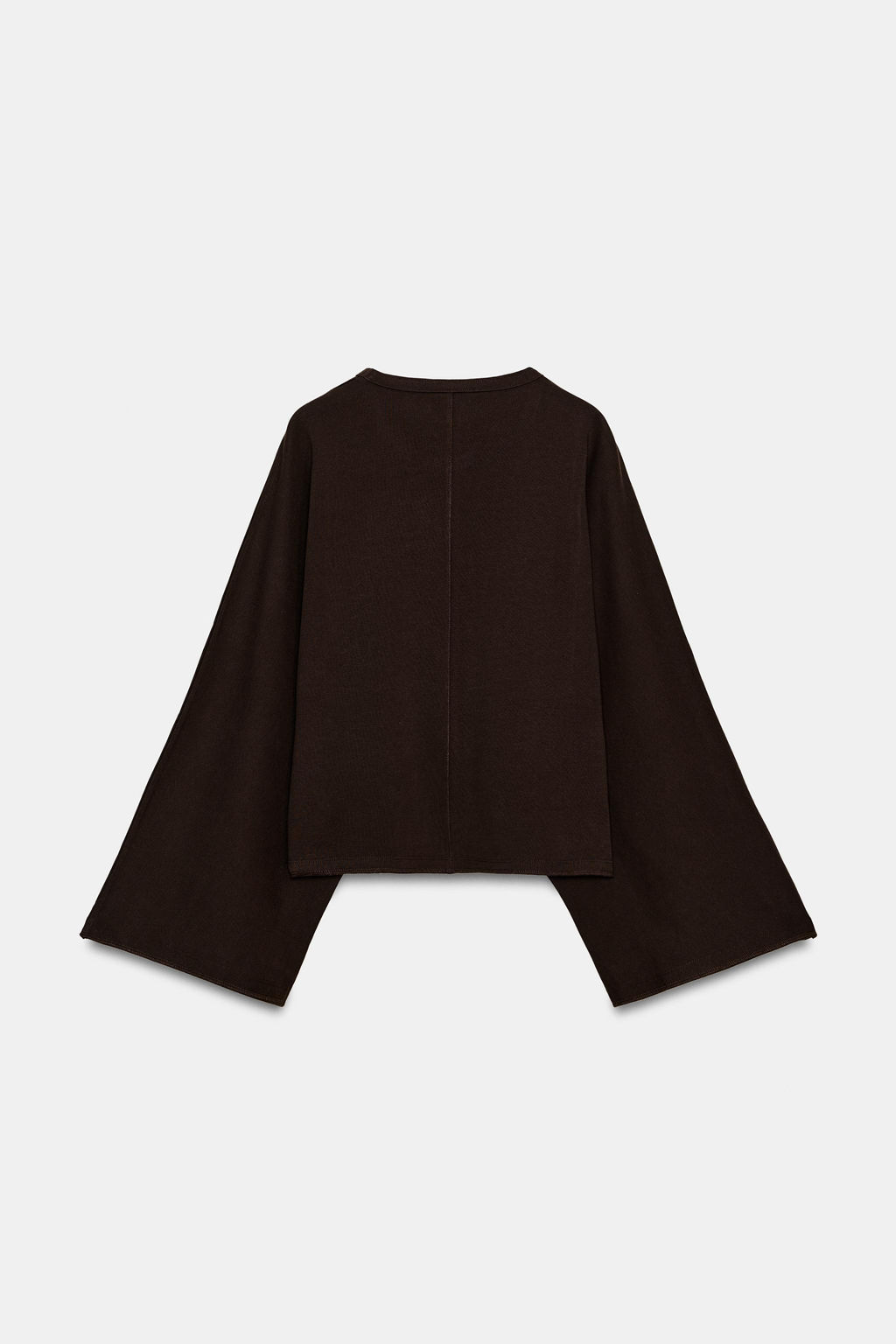 CAMISETA MANGA CAPA / Chocolate - Zara фото 7
