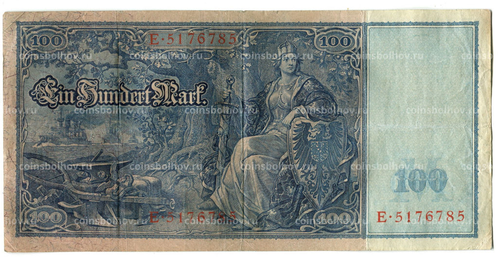 Банкнота 100 марок 1910 года Германия