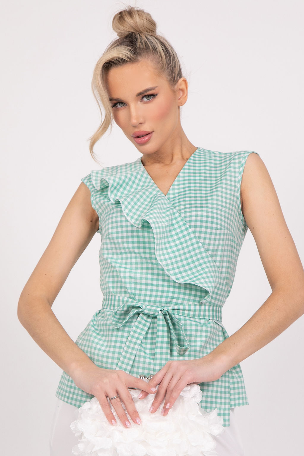 Блузка Ласка (бирюза)