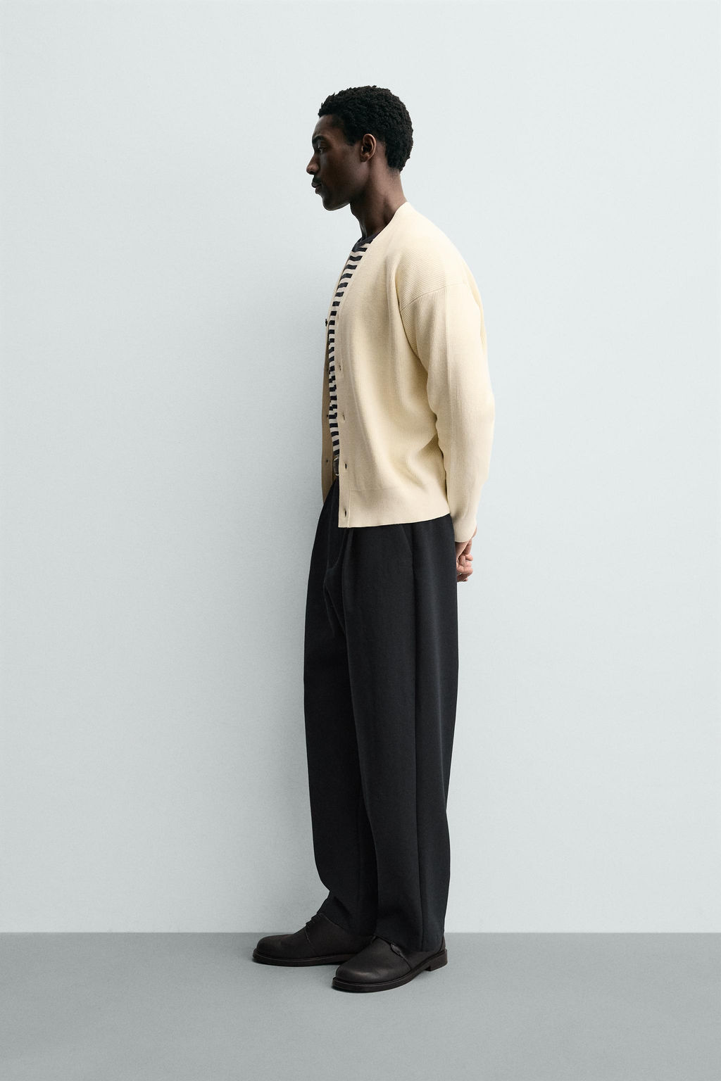 C?RDIGAN ESTRUCTURA ALGOD?N / Crudo - Zara фото 4